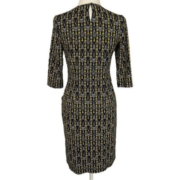 J. McLaughlin Rope Tassel Knot Chain Catalyst Dress Women's Size Medium Catalina - Picture 3 of 14